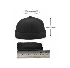 Skullies & Beanies Unisex Cotton Brimless Beanie Hat Adjustable Trendy Skull Cap Sailor Cap - Wine - C618KE6RSZ0 $12.53