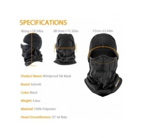 Balaclavas Face Mask Windproof Ski Mask Balaclava for Men Women- Black - Black - CD18W5DWSRX $10.96