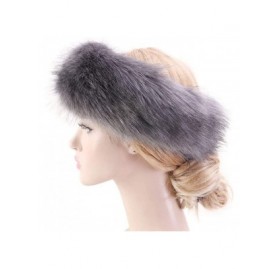 Cold Weather Headbands Women's Faux Fur Headband Elastic Head Warmer Luxurious Earmuff Snow Hat - Khaki - CA192NAW949 $16.12