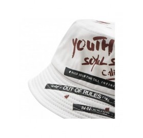 Bucket Hats Bucket Hat-Unisex 100% Cotton Packable Summer Caps Youth hat Size Free Summer Travel Bucket Hat - Style A-white -...
