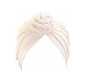 Skullies & Beanies Women Turban Knotted Cotton Headwrap Beanie Pre-Tied Bonnet Women Hair Accessories Chemo Cap Hair Loss Hat...