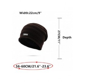 Skullies & Beanies Double-Layer Cashmere Skullies Beanie Hat Winter Warm Knitted Caps Outdoor Sports Ski Cap Baggy Stocking H...