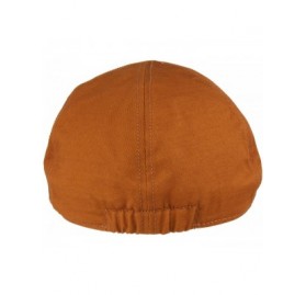 Sun Hats Men's 100% Cotton Duck Bill Flat Golf Ivy Driver Visor Sun Cap Hat - Rust - CS11KZ6SPLH $12.39