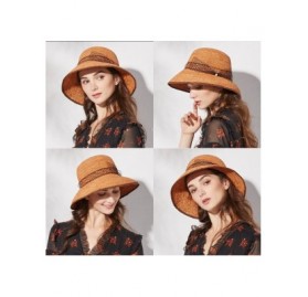 Sun Hats Womens Floppy Summer Sun Beach Straw Hat UPF50 Foldable Wide Brim 55-60cm - 99311_orange(withe Face Shield) - CT199D...