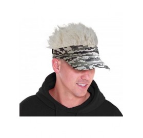 Visors Flair Hair Visor Sun Cap Wig Peaked Novelty Baseball Hat with Spiked Hair - 5.gold1 - CS18WE7ZLKK $9.33