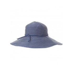 Sun Hats Women's Ribbon Braid Hat With Five-Inch Brim - Navy - CI1143BNWAN $30.85
