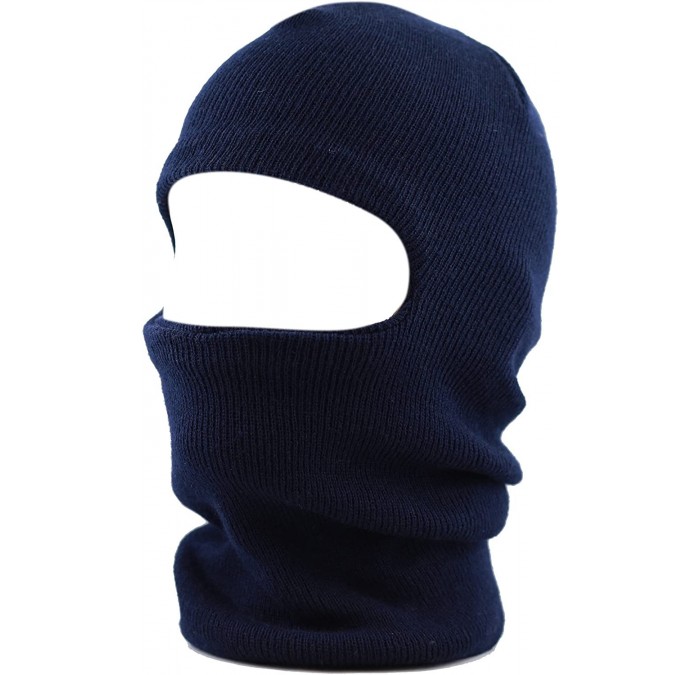 Skullies & Beanies Made in USA Unisex Thick and Long Face Ski Mask Winter Beanie - Navy - C812N0BCYXK $21.61