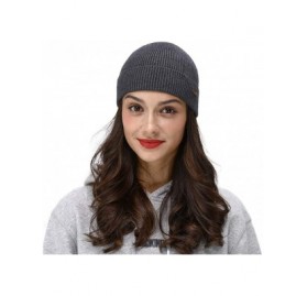Skullies & Beanies Fleece Lined Beanie Hat Mens Winter Solid Color Warm Knit Ski Skull Cap - Grey (Model-u05) - CH18HT3HEQA $...