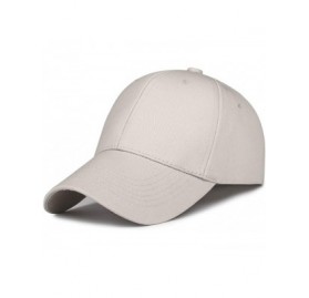 Sun Hats Mens Womens Baseball Cap Adjustable Cotton Dad Hat Classic Sports Hats - Beige - CH18O95AOEZ $9.50