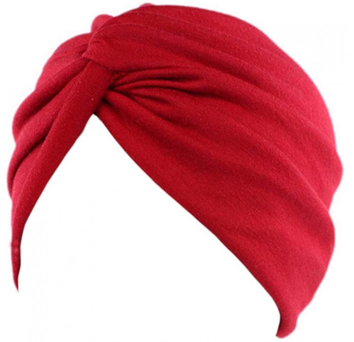 Skullies & Beanies Knotted Cotton Turban Hat Chemo Cap Headbands Muslim Turban for Women Hair Accessories - X3 - CU18RL2M5QE ...