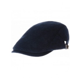 Newsboy Caps Wool Soft Melange Simple Newsboy Hat Flat Cap SL3126 - Blue - C1128MYVYSJ $23.56