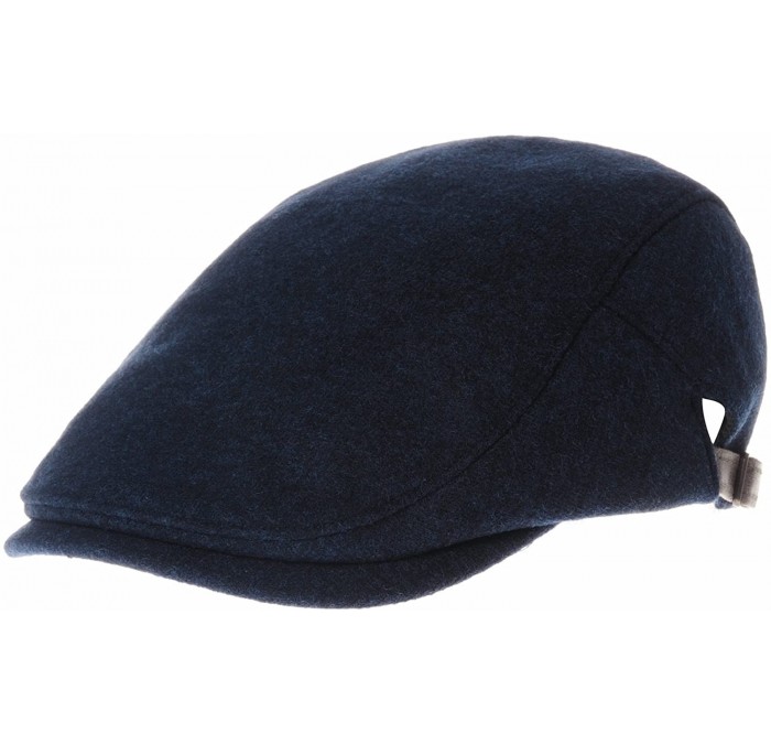 Newsboy Caps Wool Soft Melange Simple Newsboy Hat Flat Cap SL3126 - Blue - C1128MYVYSJ $51.35