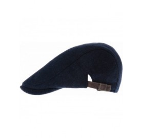 Newsboy Caps Wool Soft Melange Simple Newsboy Hat Flat Cap SL3126 - Blue - C1128MYVYSJ $23.56