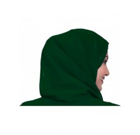 Balaclavas Women Faux Georgette Ethnic- Evening- Party- Handscarf Soft Neck Head Wraps Cap- Full Cover Hat - Green - CA18AMAO...