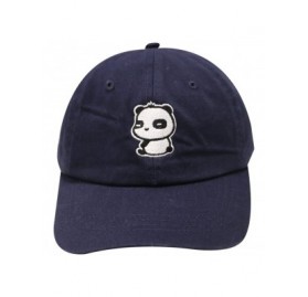 Baseball Caps Cute Panda Cotton Baseball Cap - Navy - CT12I8W5CVF $16.02