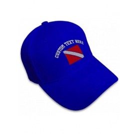 Baseball Caps Custom Baseball Cap Sport Scuba Diving Flag Embroidery Dad Hats for Men & Women - Royal Blue - CV18SEXM7TT $18.85