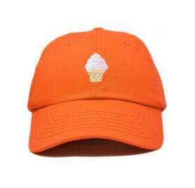 Baseball Caps Soft Serve Ice Cream Hat Cotton Baseball Cap - Orange - CF18LL3CMGY $23.31