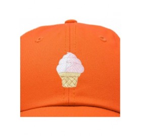 Baseball Caps Soft Serve Ice Cream Hat Cotton Baseball Cap - Orange - CF18LL3CMGY $23.31