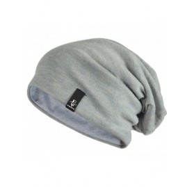 Skullies & Beanies Mens Slouchy Knit Beanie Summer Winter Skullcap Hats B306 - Solid-light Gray - CX11NP33XM3 $28.54