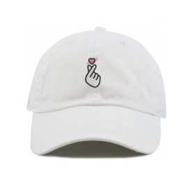 Baseball Caps Kpop Heart Symbol Embroidered Low Profile Soft Crown Unisex Baseball Dad Hat - Vc300_white - CO18SC8YDQA $19.34