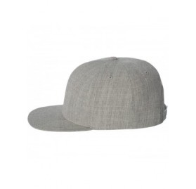 Baseball Caps Flexfit 6 Panel Premium Classic Snapback Hat Cap - Heather Grey - C412D6KE585 $10.16