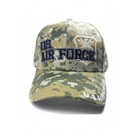 Sun Hats USAF United States Air Force Adjustable Hat - Digital Camo Text Logo - C11865OLDAS $13.95