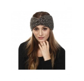 Headbands Women's Winter Knitted Headband Ear Warmer Head Wrap (Flower/Twisted/Checkered) - Twisted-olive - CS18I9N5O9O $8.95