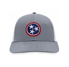 Baseball Caps Tennessee Hat - TN Flag Trucker Hat Baseball Cap Snapback Golf Hat - Grey/White - C918S6RD7EA $35.59