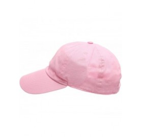 Baseball Caps Plain Stonewashed Cotton Adjustable Hat Low Profile Baseball Cap. - Light Pink - CI12O0ZXTQP $9.52
