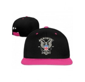 Baseball Caps Agnostic Front Unisex Hip Hop Adjustable Hat Stylish Snapback Baseball Cap for Men Women Red - Pink - CB18UU06Y...
