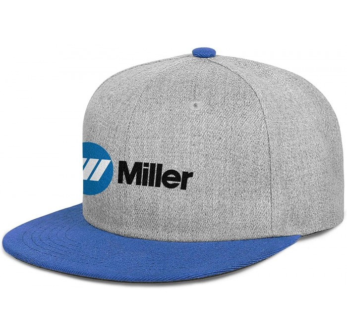 Baseball Caps Mens Miller-Electric- Baseball Caps Vintage Adjustable Trucker Hats Golf Caps - Blue-42 - CJ18ZLHSC2L $19.17