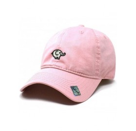 Baseball Caps Elephant Dad Hat Cotton Baseball Cap Polo Style Low Profile - Pink - CH186772UUN $12.80