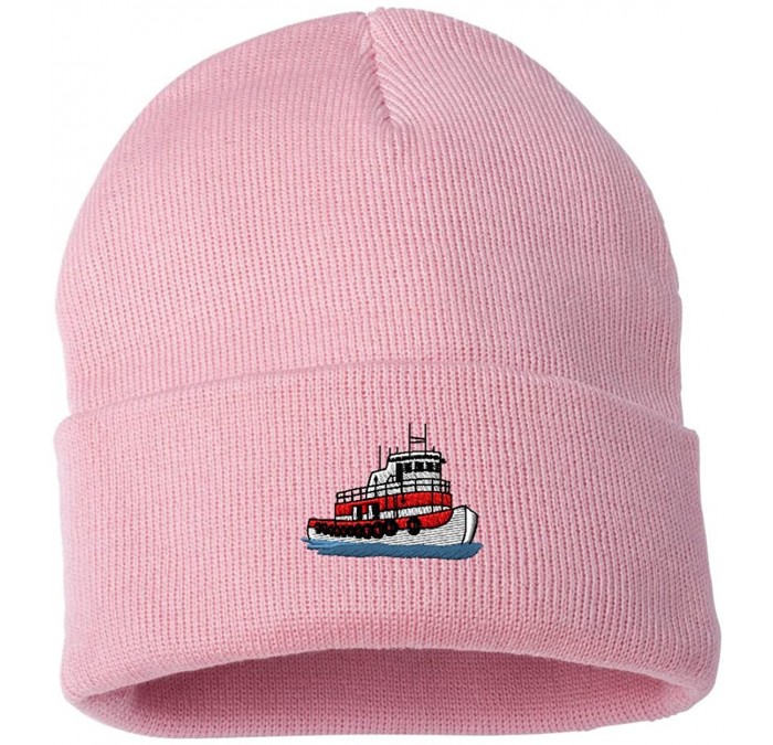 Skullies & Beanies Tugboat Custom Personalized Embroidery Embroidered Beanie - Light Pink - C512N5LX2ZP $18.68