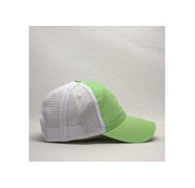 Baseball Caps Vintage Washed Cotton Soft Mesh Adjustable Baseball Cap - Lime/Lime/White - C4189WH5CY3 $19.43