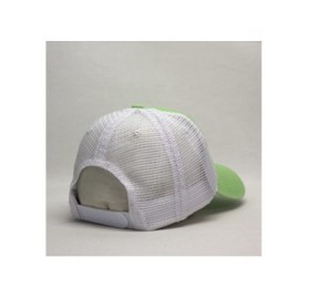 Baseball Caps Vintage Washed Cotton Soft Mesh Adjustable Baseball Cap - Lime/Lime/White - C4189WH5CY3 $19.43