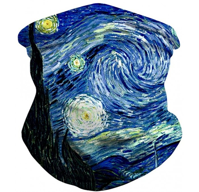 Balaclavas Men Women Face Bandana Dust Mask Balaclava Neck Gaiter Wrap Cool Printed (Multi-Function) - Starry Night Van Gogh ...