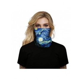 Balaclavas Men Women Face Bandana Dust Mask Balaclava Neck Gaiter Wrap Cool Printed (Multi-Function) - Starry Night Van Gogh ...