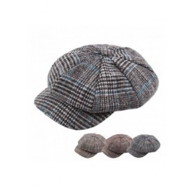 Berets Women Men's Cotton Greek Fisherman Style Sailor Fiddler Driver Hat Flat Cap (Gray) - Gray - CM18I89G500 $8.83