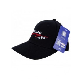 Baseball Caps Pontiac Racing Hat Embroidered Cap - Black - C1111OPWLYP $27.84