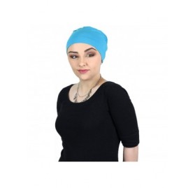 Skullies & Beanies Cancer Headwear Sleeping Coverings Turbans - Turquoise - C318OWYSQ08 $19.64