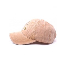 Baseball Caps Anchor Embroidered Cotton Washed Dad Hat Distressed Retro Baseball Hat - Khaki - CD18NUGNRN0 $10.36