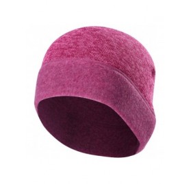 Skullies & Beanies Skull Cap Helmet Liner Winter Thermal Fleece Beanie Windproof Hat - Pink No Hole - CS18ISGU68X $8.18