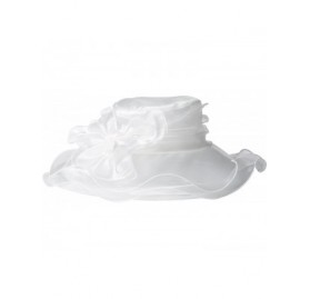 Sun Hats Women's Dress Hat with Wired Brim and Double Bow - Ivory - CK126VCLAXR $24.95