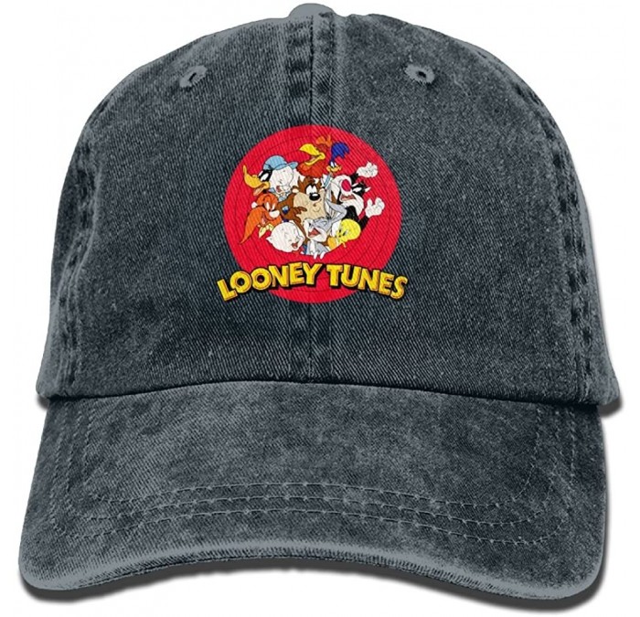 Baseball Caps Looney Tunes Denim Hat Adjustable Unisex Classic Baseball - Navy - CY18DW9N8TL $17.72