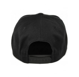 Baseball Caps 'Midnight Salute' Black Leather Patch Classic Snapback Hat - One Size Fits All - Black - C6194WSMO6U $25.28