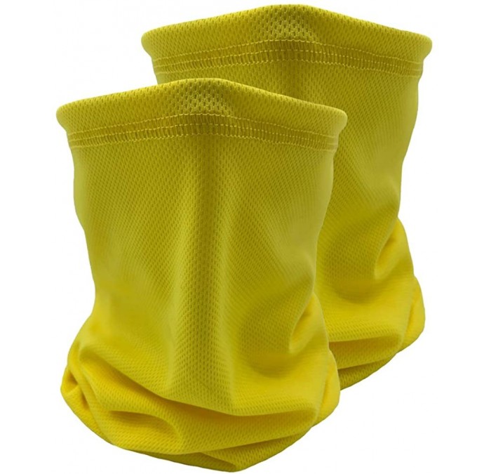 Balaclavas Unisex Seamless Neck Gaiters Bandanas - Dust Proof UV Protection Bandana Balaclava for Sport&Outdoor - Yellow - CX...