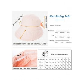 Bucket Hats Packable Sun Bucket Hats for Women with String Beach SPF Protection Bonnie Gardening 55-59cm - Gray_89009 - CT18C...