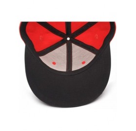 Baseball Caps Unisex Hail Satan Goat 666 red Logo Flat Baseball Cap Fitted Style Hats - Hail Satan Goat-21 - C518T4WUAK4 $16.17