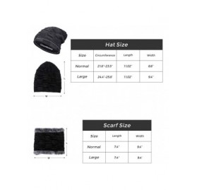 Skullies & Beanies Winter Men Hat Scarf Set- Beanie Hat Neck Warmer for Women - 5 Black - CK18X50745A $8.63
