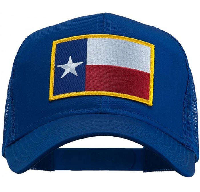 Baseball Caps Texas State Flag Patched Mesh Cap - Blue - C211TX7G0FR $28.79